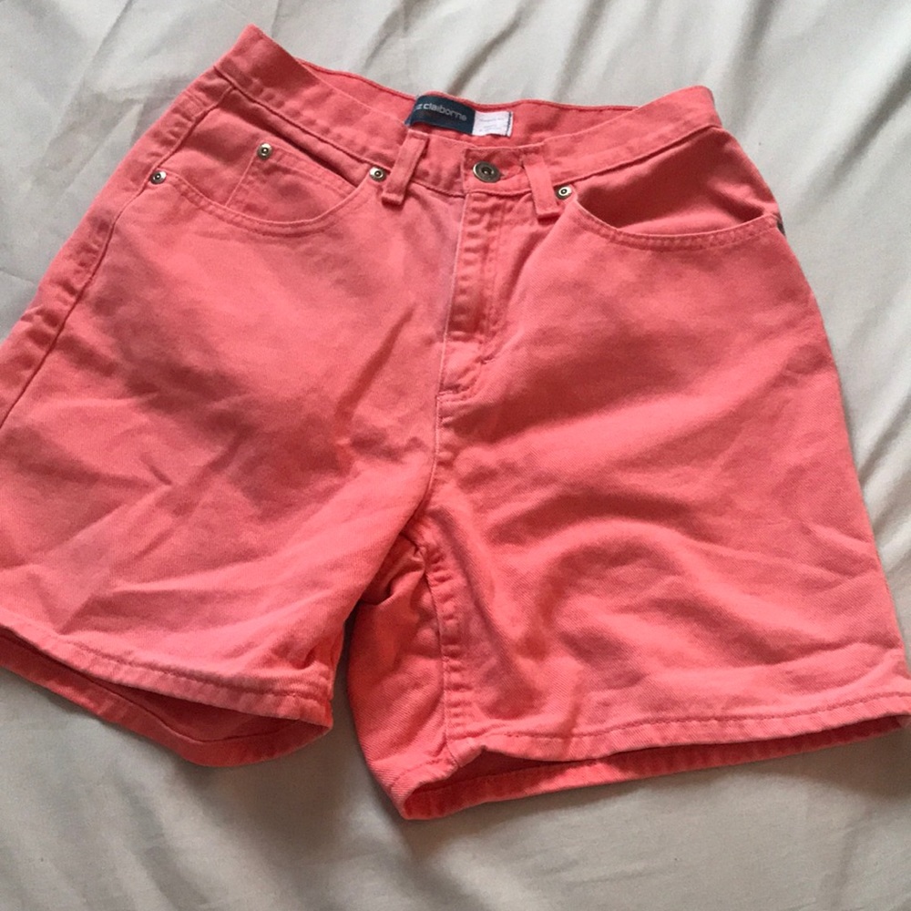 Pink Salmon high-waisted shorts